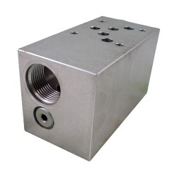 Cetop5 modulaire cartouche 2x2 sur P (non compris) alu - 021E