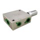 Réducteur 25l/mn bloc 3/8 RP 25 VU 38 40 à 180 bar (rég 150 bar)