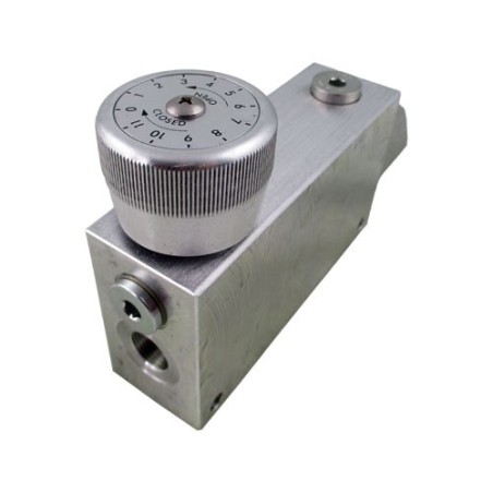 Flow regulator 3V 1/2 VRFC3C M 12.A setting graduated handwheel