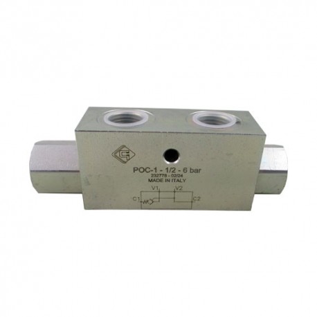 Clapet piloté SE 1/2 POC 1 50l/mn 350 bar PO 6 bar