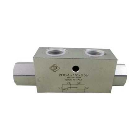 Clapet piloté SE 1/2 POC 1 50l/mn 350 bar PO 6 bar