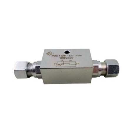 Clapet piloté SE 1/4 POC 1 DIN 20l/mn 350 bar PO 3 bar tube 12L 