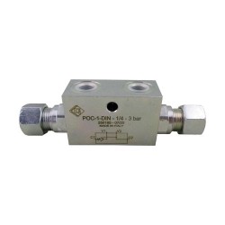 Clapet piloté SE 1/4 POC 1 DIN 20l/mn 350 bar