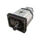 Pompe à engrenage 3+2 double 63.00 + 20.00cc rot.D br std italien con.1/8