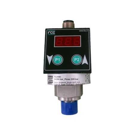 Pressostat   0 à 200 bar 4-20ma NO NC m12 avec afficheur