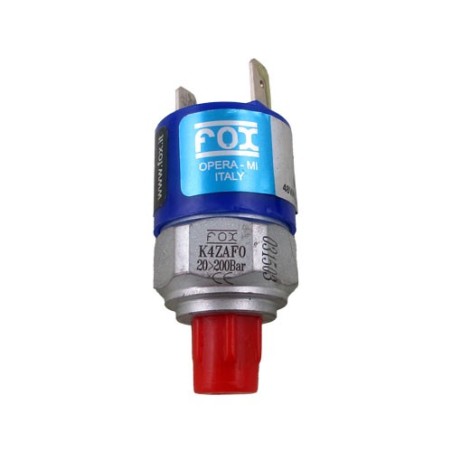Pressostat 20 à 200 bar réglable NO à  piston 1/8 cylindrical 48V
