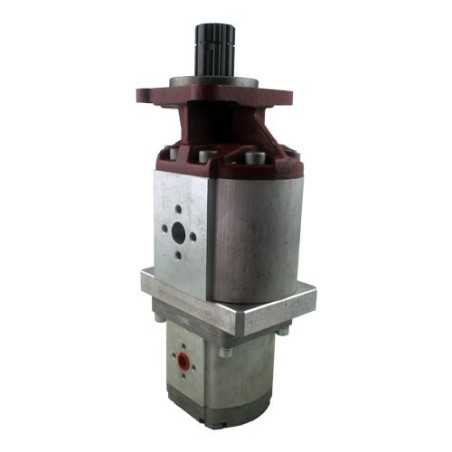 Pompe à engrenage 3+2 double 36.00+22.00cc rot.D br std italien con. 1/8