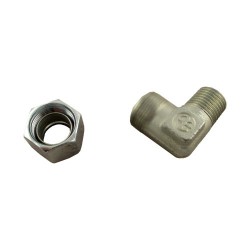 suction tube 90° 1/4 - CM12/08X13 CO L + bague + écrou