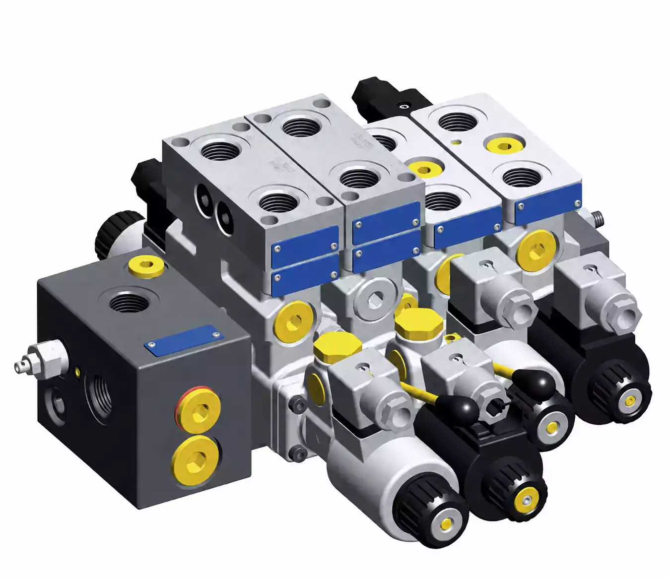 Bloc distributeur empilable Flow Sharing sur mesure Bloc distributeur hydraulique empilable Flow Sharing à plusieurs sections